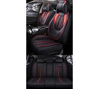 WMTCNC Cojines de asiento de coche Juego completo de fundas de asiento de coche de cuero impermeable funda protectora accesorios para B&M&W E46 E90 E39 E60 E36 G30 E30 E34 E38 E53 (Color: BK rojo lujo