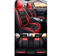WMTCNC Cojines de asiento de coche Juego completo de fundas de asiento de cuero impermeables para asiento de coche, accesorios para R & enault para Clio para Duster (color: rojo estándar)