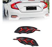 WMTCNC Reflector De Parachoques Trasero, Luz De Conducción De Coche, Lámpara De Freno Para H&onda Para Civic 2016 2017 Señal De Giro De Flujo Dinámico