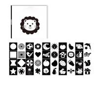 WMUVAZA 1 juego 20 Piezas Tarjetas Flashcards Bebés, Blancas y Negras Comparó Las Tarjetas, Flashcards Tarjetas Juguetes Bebes, para la Estimulación Visual del Bebé, blanco y negro