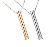 WMUVAZA Colgante de Respiración Collar, 2 Piezas Collar Acero Inoxidable Mujer Hombre, Collar de Respiración de Aliviar, collares conscientes, Collar para Aliviar, para ejercicios de respiración