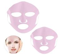 WMUVAZA Cubierta de la máscara, 2 Piezas Cubierta de la Máscara de Silicona, Máscara Facial de Silicona Reutilizable, mascarilla facial hidratante de belleza, facial humectante de la cara impermeable