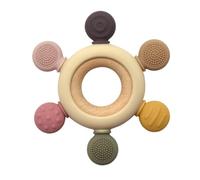 WMUVAZA Juguete la Dentición del Bebé Mordedor, Mordedor Bebe de Silicona, Accesorio De Enfermería La Dentición, Alivia Dolor de Dientes, Sin BPA, para Bebés de más de 3 Meses, multicolor