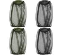 WMUVAZA Mosquito Head Net, 4 Piezas Capucha Negra antimosquitos, Red del Repelente de Insectos, Máscara Cara Antimosquitos Bee Bug Insectos Gorro, para Exteriores, Camping y Viajes,Colmenar