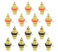 WMYCONCONG 14 piezas RCA hembra Phono Panel Mount Chassis Socket Jack Conector para amplificador Audio Terminal Plug