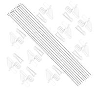 WMYCONGCONG 10 piezas de barras de empuje de acero de 1,2 x 260 mm + 10 bocinas de control micro de nailon de 20 x 11 mm, 4 agujeros para piezas de avión RC