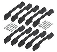 WMYCONGCONG 10 tiradores negros para gabinete con tornillos, barra de gabinete, 96 mm, agujero a agujero, aluminio, moderno, para cocina, armario, armario, armario, armario, 10 unidades