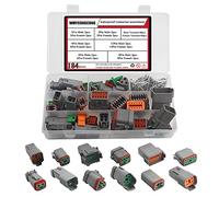 WMYCONGCONG 12 juegos de conector de cable eléctrico auto enchufe 2 3 4 6 8 12 pines impermeable sellado macho hembra conector terminal para motocicleta, scooter, coche, camión, barcos