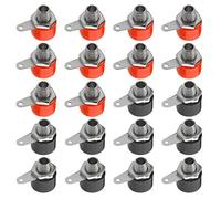 WMYCONGCONG 20 conectores de montaje de enchufe hembra banana de 4 mm para enchufes banana amplificadores terminal poste de enlace