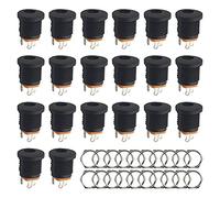 WMYCONGCONG 20 unidades de 5,5 mm x 2,1 mm CC Power Jack hembra de 3 pines hembra Panel de montaje