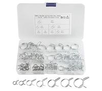 WMYCONGCONG 70 piezas de doble cable de combustible para manguera de tubo de resorte, Abrazaderas Metalicas para Tubos, Abrazadera de manguera de riego para motocicleta, ATV, 6-18 mm