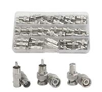 WMYCONGCONG Juego de 45 conectores BNC a RCA, incluido BNC macho a RCA macho + BNC hembra a RCA macho + conectores coaxiales BNC macho a RCA hembra