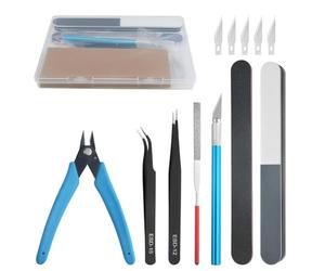 WMYCONGCONG Kit de 8 herramientas Gundam modelo modeler herramientas básicas Hobby kit de herramientas de construcción para edificios, coches, aviones, montaje de edificios, reparación y fijación