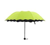 WMYDNXXT Paraguas Marca Paraguas de Flores Paraguas de Mujer Plegable Parasol de Mujer Portátil Lluvia Fuerte Paraguas Solar Transparente for Mujer(Green)