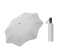 WMYDNXXT Paraguas Paraguas Automático Redondo Paraguas Grande Plegable Parasol Protector Solar Lluvia Y Sol(White)