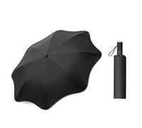 WMYDNXXT Paraguas Paraguas Automático Redondo Paraguas Grande Plegable Parasol Protector Solar Lluvia Y Sol(Black)