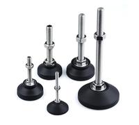 WMYOZDC 4 Unids/Lote Torno Ajustable Diámetro De La Pierna 40mm Tipo Rosca Pies Niveladores Base Giratoria Patas Articuladas M5/M6/M8/M10/M12(D40xM6x50mm)