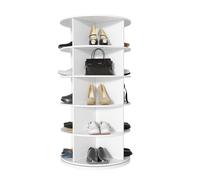 WMYYLX Zapatero giratorio con 6 niveles, armario de zapatos giratorio de 360 grados, carrusel redondo blanco, bolso vertical, organizador de armario de zapatos para sala de estar, dormitorio, entrada