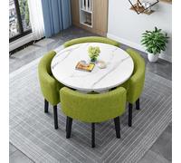 WMYYZYQ Juego de mesa de comedor de madera para 4 personas con sillas, muebles modernos para sala de estar, recepción y combinación de sillas, F-80 cm