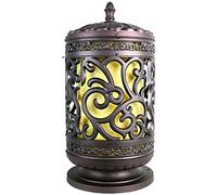 WMYYZYQ Lámpara de poste para exteriores, cilíndrica, resistente a la lluvia, pilar tradicional E27 para paisaje, impermeable, faroles de calle, patio, villa, jardín, balcón, puerta