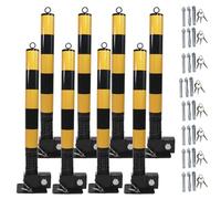 WMYYZYQ Poste de estacionamiento de seguridad, bolardo de bloqueo de espacio de estacionamiento de coche, poste de seguridad de acero, poste de tráfico con tiras reflectantes, bloque de protección