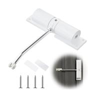 Wmzjnljy 1 cierrapuertas automático blanco silencioso y seguro, resorte ajustable, silencioso y seguro, fácil de instalar, automático para convertir puertas con bisagras para cierre automático (Z49-1)