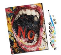 WMZPOY pintar por numeros adultos Un grito: ¡No! DIY pintar por números,pinturas para niños,paint by numbers lienzos para pintar cuadros decoracion(16" x 20")