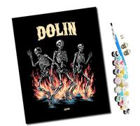 WMZPOY Pintar por numeros para Adultos Frenesí del Purgatorio Cuadro de Pintura por números Adultos y para niños-Lienzo pre Dibujado con numeros para Pintar con Pinceles 40x50cm