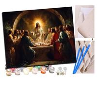 WMZPOY Pintar por numeros para Adultos La resurrección y reaparición de Cristo Pintura por números Adultos y para niños-Lienzo pre Dibujado con numeros para Pintar con Pinceles 40x50cm