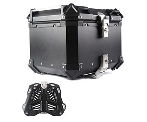 Wnanch Universal Baúl De Moto Scooter Maleta Topcase Aluminio 28L 36L 45L 55L 65L 80L 100L Caja De Moto Cajón para Moto, Baul Moto 2 Cascos(A-36L)