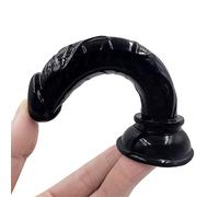 WNBXZ Anal Dildo Realista Dildo Mini Dildo Soft Silicone Material con Una Potente Ventosa Pequeño Y Hermoso Enchufe Anal Una Variedad De Colores para Su Elección Juguetes Sexuales para Parejas,Negro