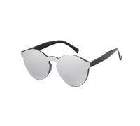 WNCKSQ Gafas de sol redondas sin montura color caramelo para mujer, modernas, transparentes, estilo vintage, en rojo, morado, azul y verde (C12)