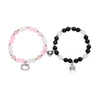 Wnddle 2 Piezas Pulsera Pareja Magnética Pulsera para Mujer y Hombre, de Pulseras para Parejas, Spider Kitty Amistad Pulseras, de Pulseras Magnéticas para Parejas Mejor Amigo, para Novio Novia Amante