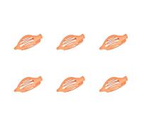 WNDUOKXH 6 unids/Set de Resina para el Cabello sin Garras Gruesas sin Pinza para el Cabello, Garras Ligeras con Resorte Alto, Pinzas para el Cabello fáciles de Abrir, Naranja, 12.4 * 3.4 * 4.7 CM