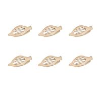WNDUOKXH 6 unids/Set de Resina para el Cabello sin Garras Gruesas sin Pinza para el Cabello, Garras Ligeras con Resorte Alto, Pinzas para el Cabello fáciles de Abrir, Beige, 12.4 * 3.4 * 4.7 CM