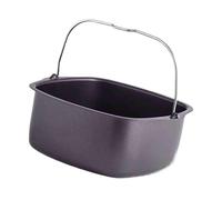 WNDUOKXH Bandejas para pizza de acero al carbono para freidoras de aire, ideales para preparar pizzas y panes crujientes sin que se peguen durante la cocción, Negro, 8 pulgadas