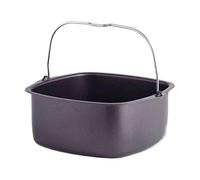 WNDUOKXH Bandejas para pizza de acero al carbono para freidoras de aire, ideales para preparar pizzas y panes crujientes sin que se peguen durante la cocción, Negro, 7 pulgadas