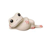 WNDUOKXH Bonita escultura de rana de cerámica hecha a mano, compañera la hora del té, colección decoraciones hotel, niebla, encantadora y linda.