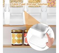 WNDUOKXH Contenedores de Cereales Que ahorran Espacio, Almacenamiento para despensa organizada, dispensador de Cereales ABS, dispensador de Alimentos Secos sellados, fácil Acceso, Blanco 5L