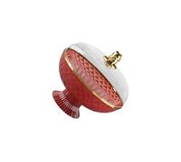 WNDUOKXH Frutero de Base, ya Sea en casa o en reuniones, impresiona a Tus Invitados con un Soporte Decorativo para Verduras Funcional y Elegante, de Frutas con Tapa, Rojo, 21 x 25.8 cm