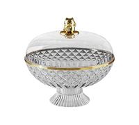 WNDUOKXH Frutero de Base, ya Sea en casa o en reuniones, impresiona a Tus Invitados con un Soporte Decorativo para Verduras Funcional y Elegante, de Frutas con Tapa, Claro, 21 x 25.8 cm