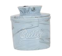 WNDUOKXH Mantequera de cerámica duradera Las mantequeras francesas ofrecen una frescura óptima para untar favoritas de cerámica para untar fresco, Azul, 10x10cm