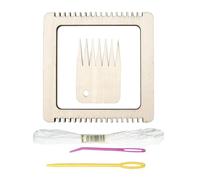 WNDUOKXH Mini suministros de tejido para principiantes, juego de tejido Para madera para niños, para que los niños se diviertan haciendo manualidades, posavasos tejidos a mano,