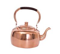 WNDUOKXH Tetera de cobre de diseño artístico con forma elegante, ideal para cualquier experiencia culinaria. Tetera cobre Kung Fu con mango anti-escaldaduras, Bronce rojo, 5L