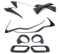 Wnfmjqe Embellecedor Marco Luz Antiniebla Delantero Trasero Para Subaru XV 2012, 2013, 2014, 2015, 2016, ABS, Fibra De Carbono Piloto posterior(Front Fog Lamp)