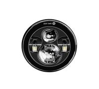 Wnfmjqe Faros Delanteros Para Motocicleta Para Wrangler JK Para Touring Para Road King Faro LED Redondo 7 Pulgadas Para Motocicleta Faro Motocicleta(1PCS headlight Black B)
