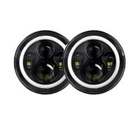 Wnfmjqe Foco Trabajo LED Faros Para Jeep Para Wrangler TJ | Faros Delanteros Led 7 Coche 2 Piezas Halo Redondo Ojos Ángel 4x4 Uaz,Accesorio Para Hunter