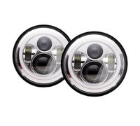 Wnfmjqe Foco Trabajo LED Faros Para Jeep Para Wrangler TJ | Faros Delanteros Led 7 Coche 2 Piezas Halo Redondo Ojos Ángel 4x4 Uaz,Accesorio Para Hunter