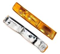 Wnfmjqe Luces Trasera Espejo Indicadoras 2 Piezas Para Chevrolet Para Express 1500 3500 2003-2019, Luz Parachoques Delantero, Luz Antiniebla, Luz Señal Giro, GM2520188 GM2521188(Yellow No Bulb)