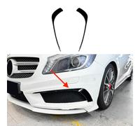 WNGDD Coche Parachoques Delantero Cuchillo de Viento para Benz A-Class W176 2013-2015, Divisor Parachoques Delantero Alerón Cubierta Cuchillo,A Black